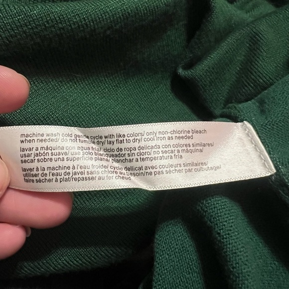 Eloquii green long sleeve turtle neck sweater with front cut out detail - Picture 9 of 9